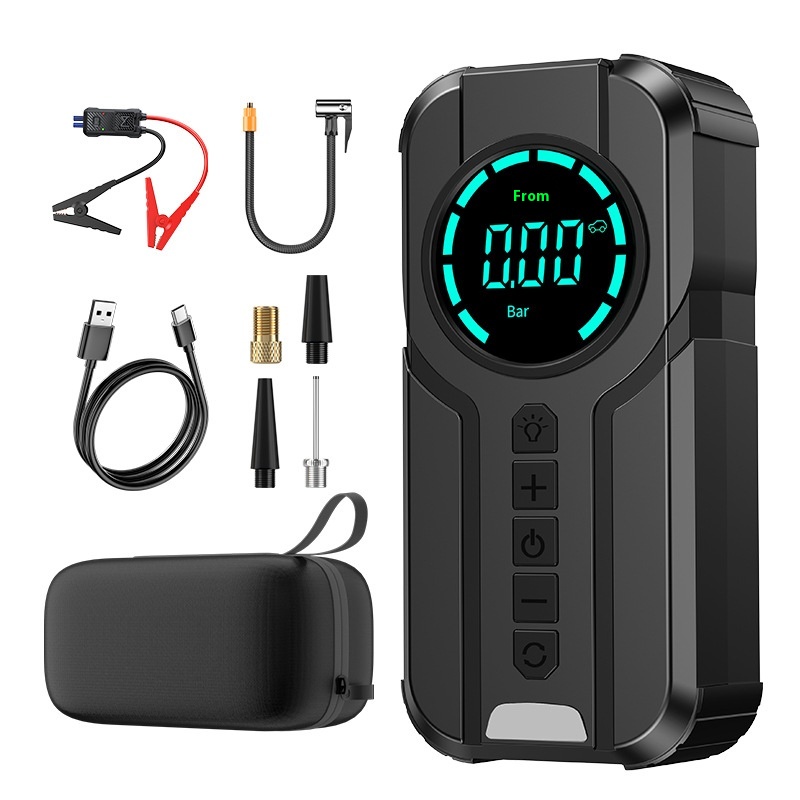 All-in-One Car Emergency Start Power Supply with Jump-Start Box and Air Pump Strong Battery Wireless Feature for Car Owners
